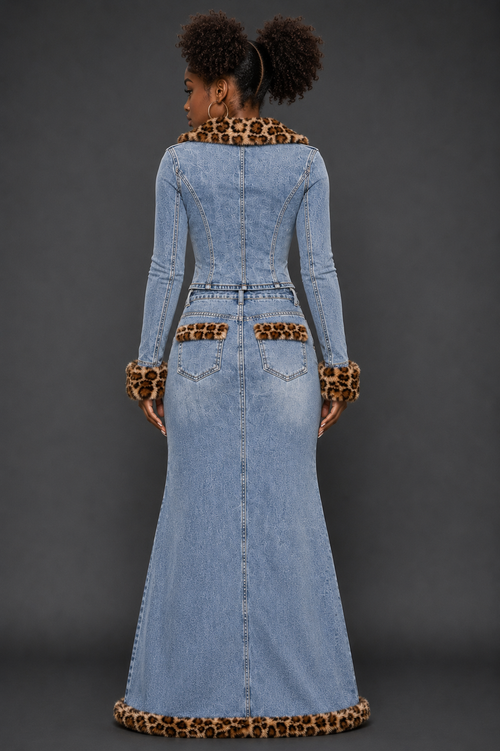 Denim Fur Two Piece