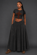 Holy Temple Cross Crop & Maxi Skirt Set