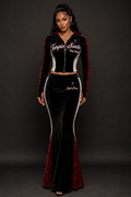 Tempio Santo Velvet Leopard Zip Set