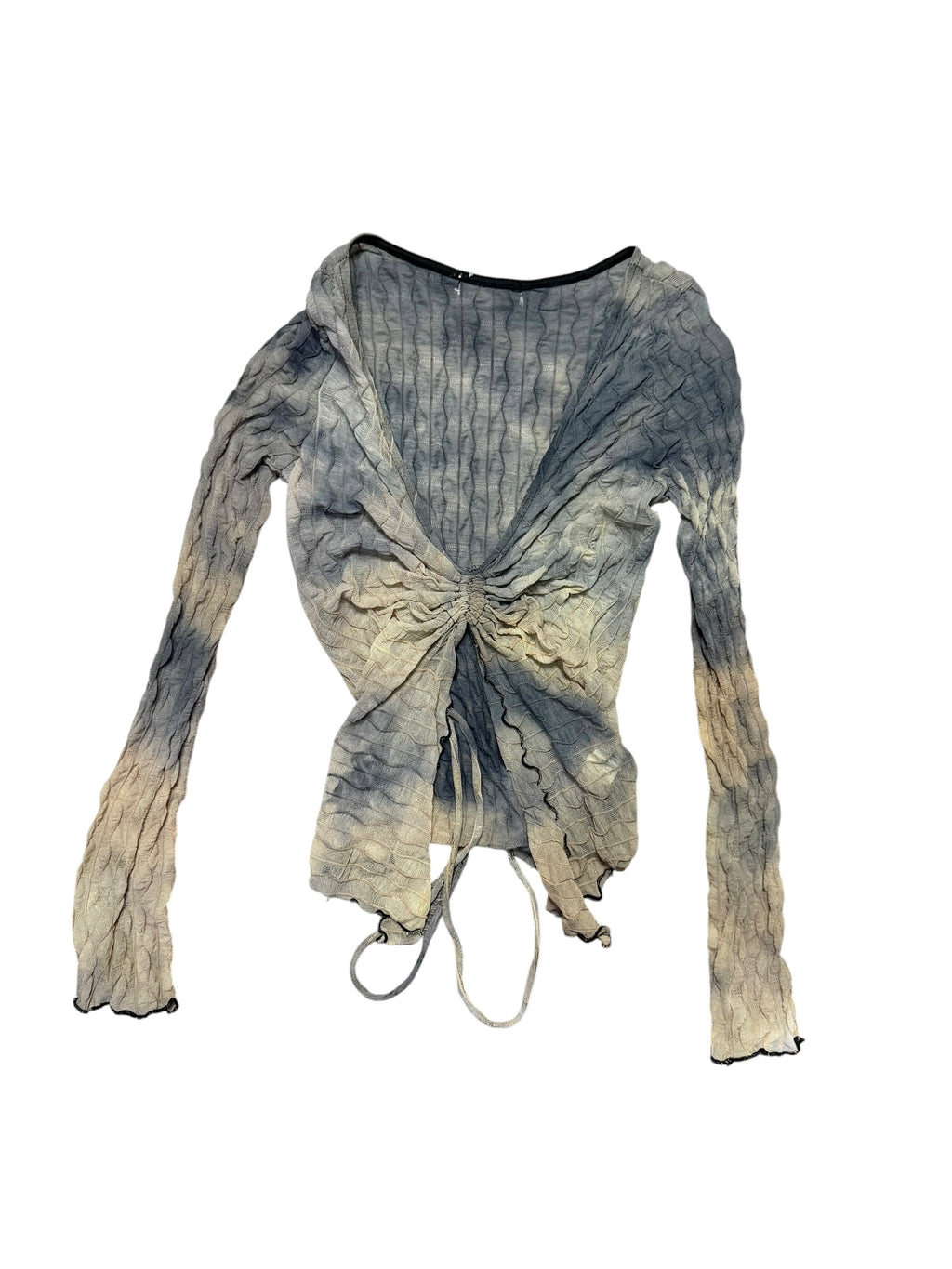 Beautiful Acid washed sheer tie top