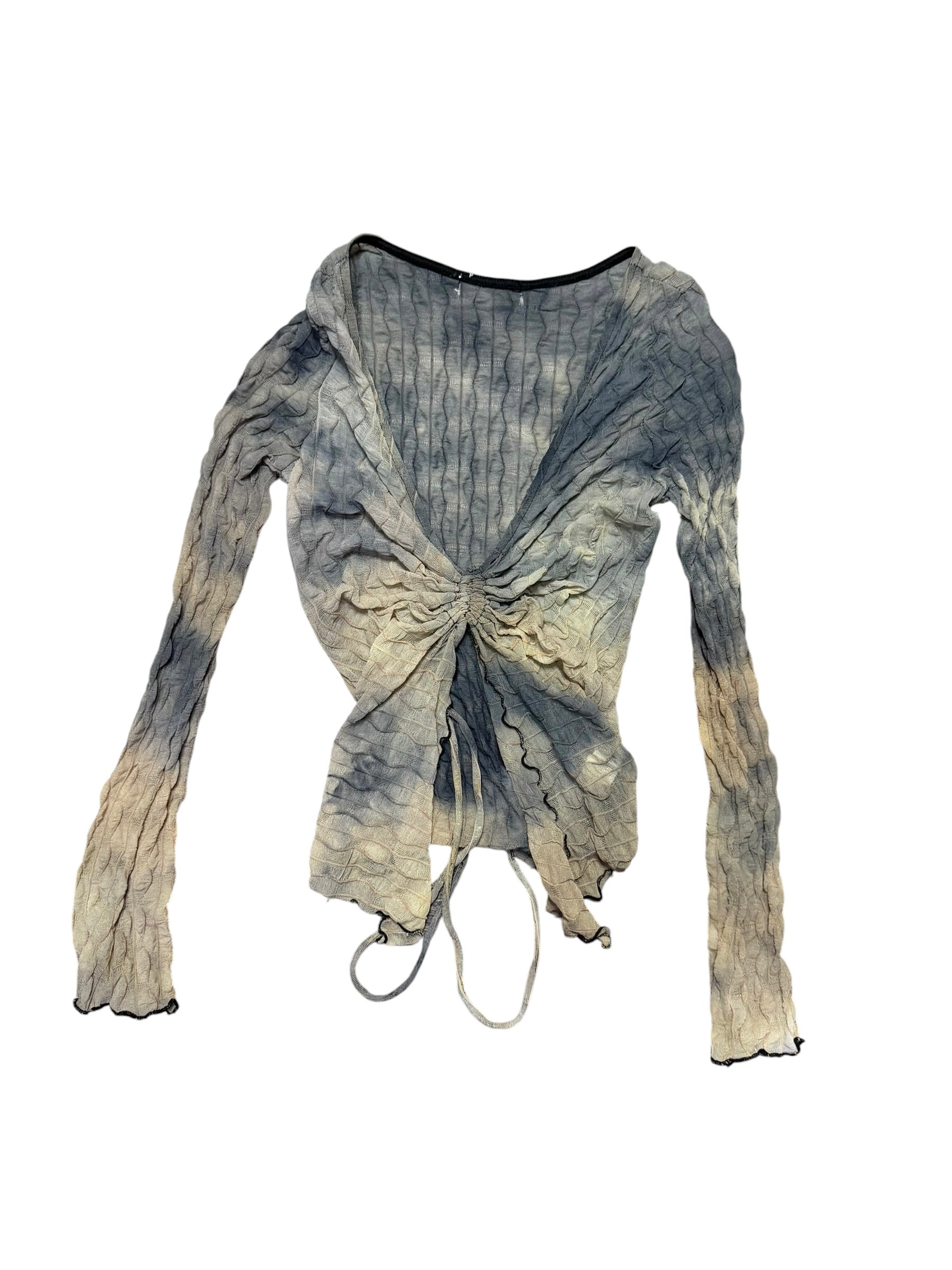 Beautiful Acid washed sheer tie top