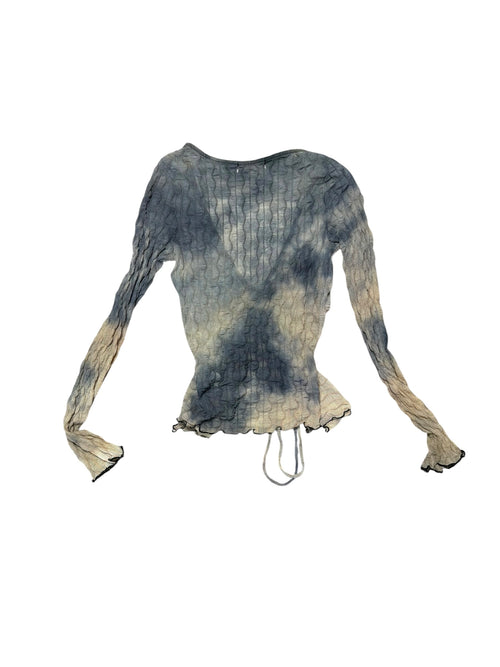 Beautiful Acid washed sheer tie top