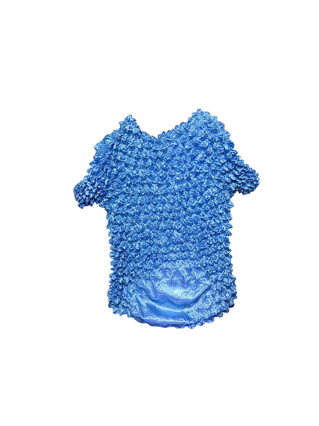 Ruffled Blue Vintage Top