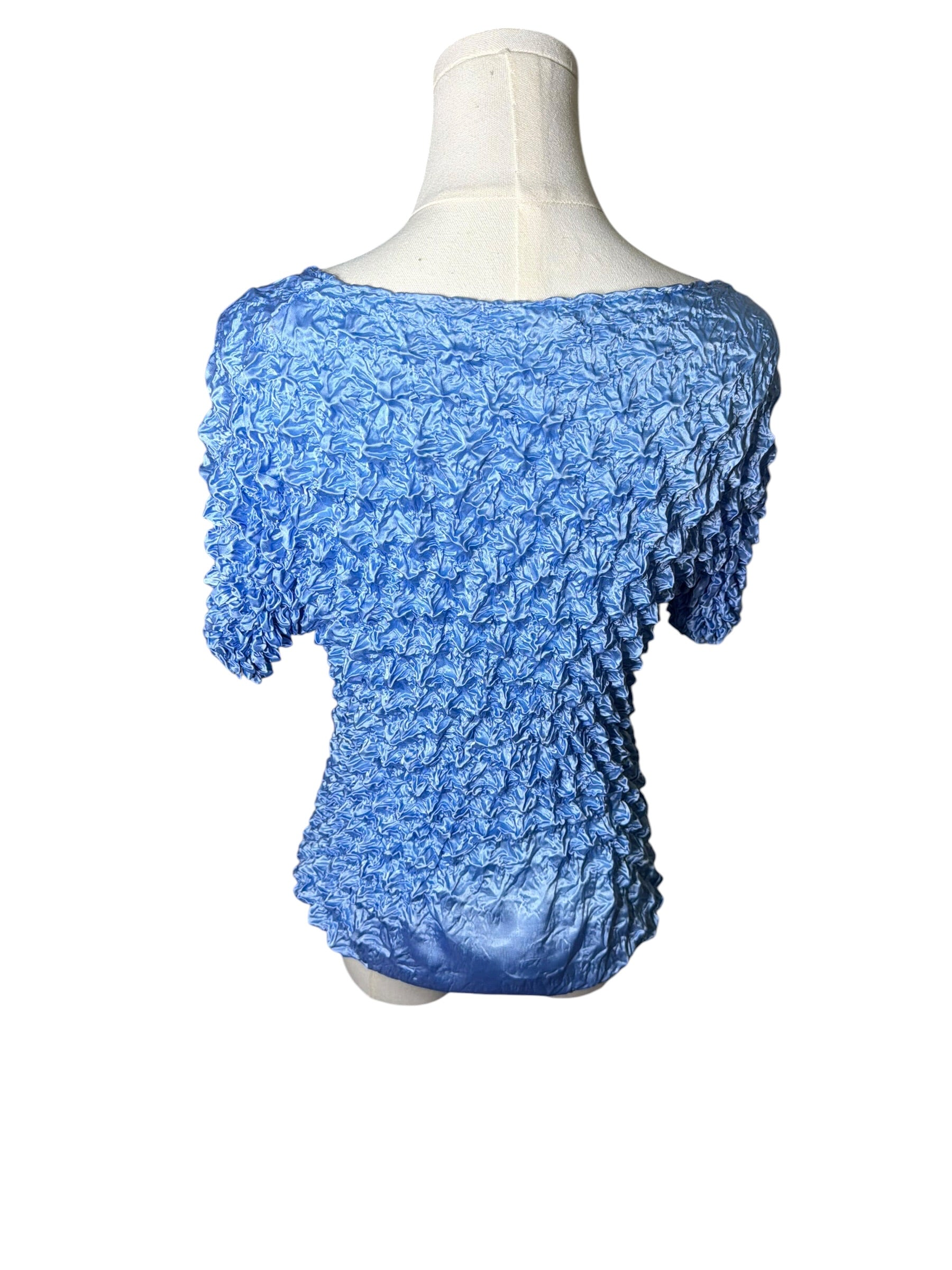 Ruffled Blue Vintage Top