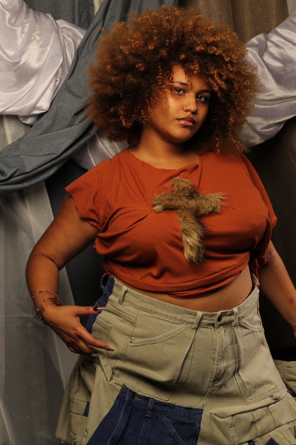 Fur Cross Top
