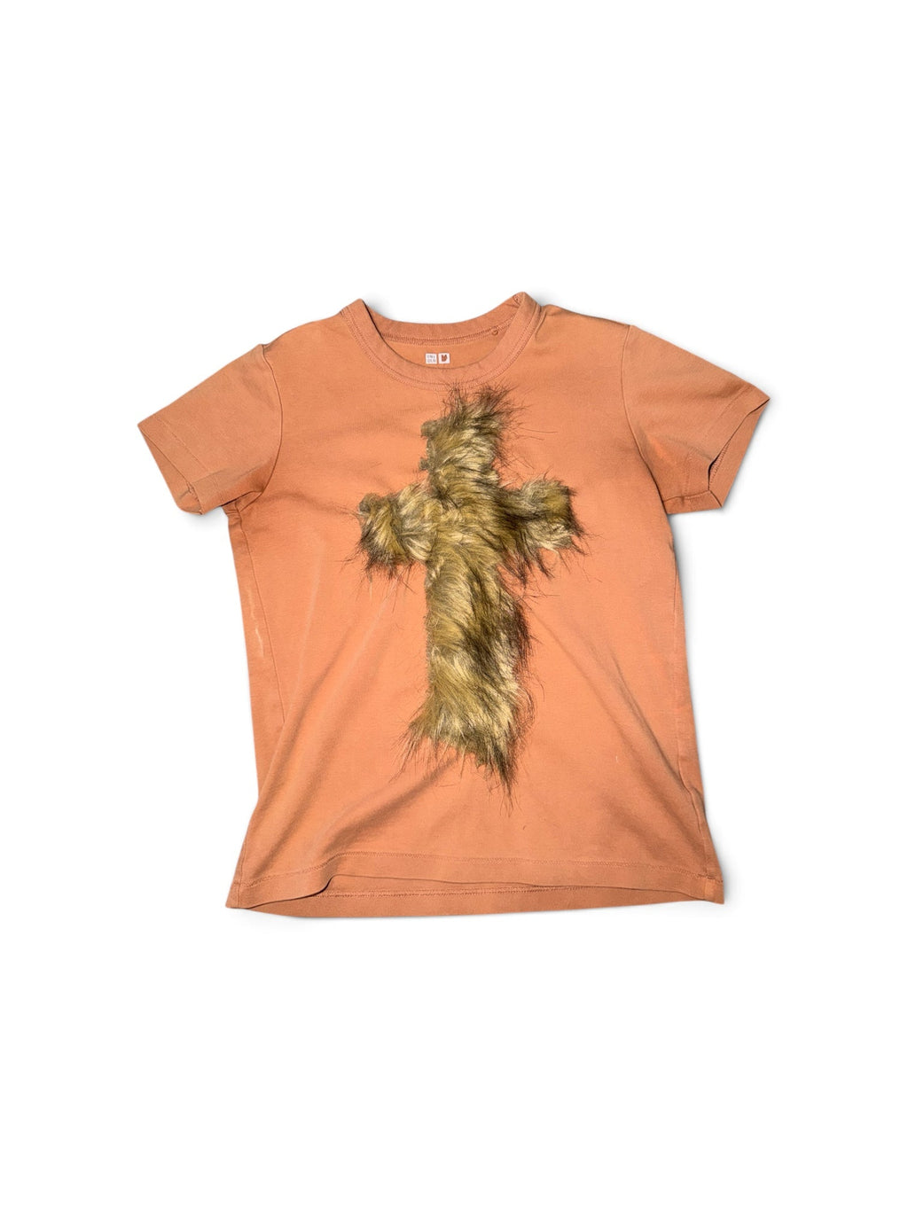Sunshine Fuzzy Crop Top - front flat lay